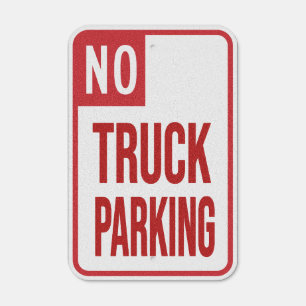 No Truck Parking Metal Sign