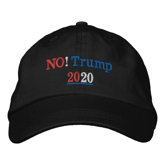 No! Trump 2020 Embroidered Baseball Hat (Front)