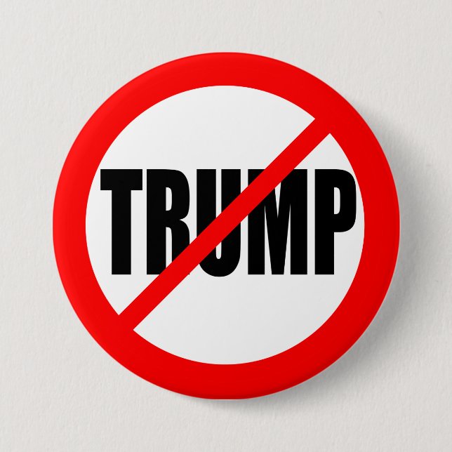 'NO TRUMP' 3-inch Pinback Button (Front)