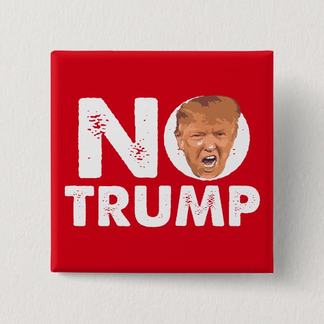 NO Trump - Anti Trump Pin Button (Front)