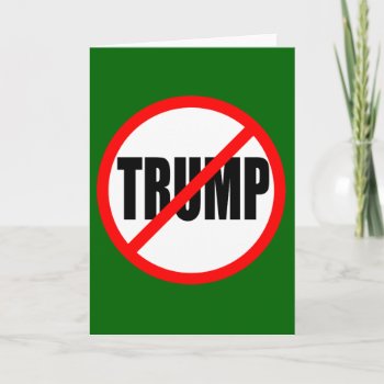 "no Trump" Christmas Holiday Card by trumpdump at Zazzle