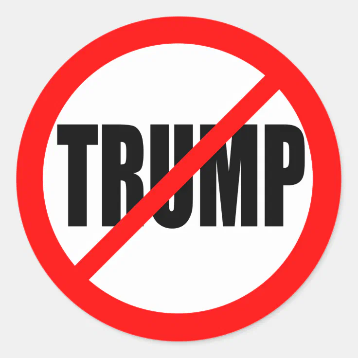 'NO TRUMP' CLASSIC ROUND STICKER | Zazzle