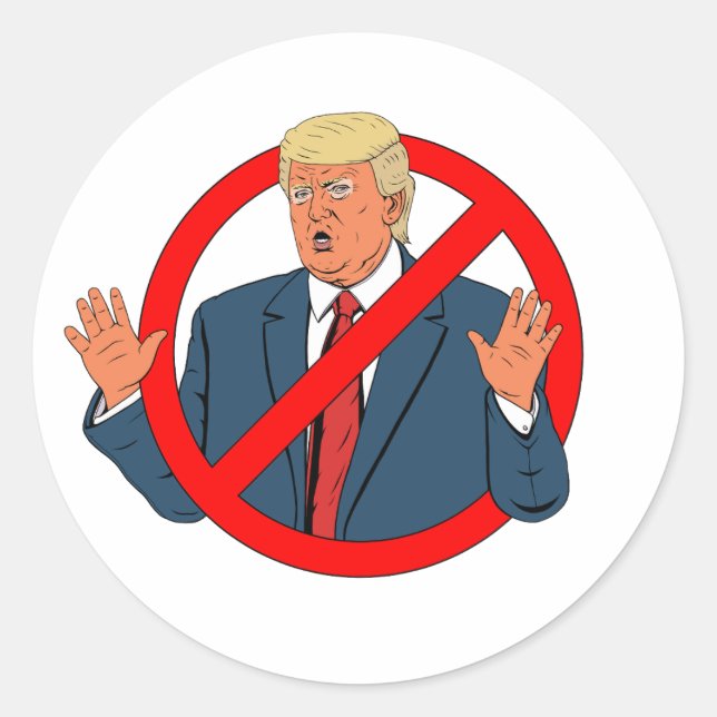 No Trump Classic Round Sticker (Front)