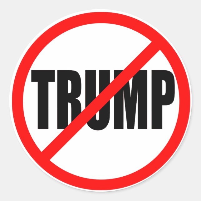 "NO TRUMP" CLASSIC ROUND STICKER (Front)