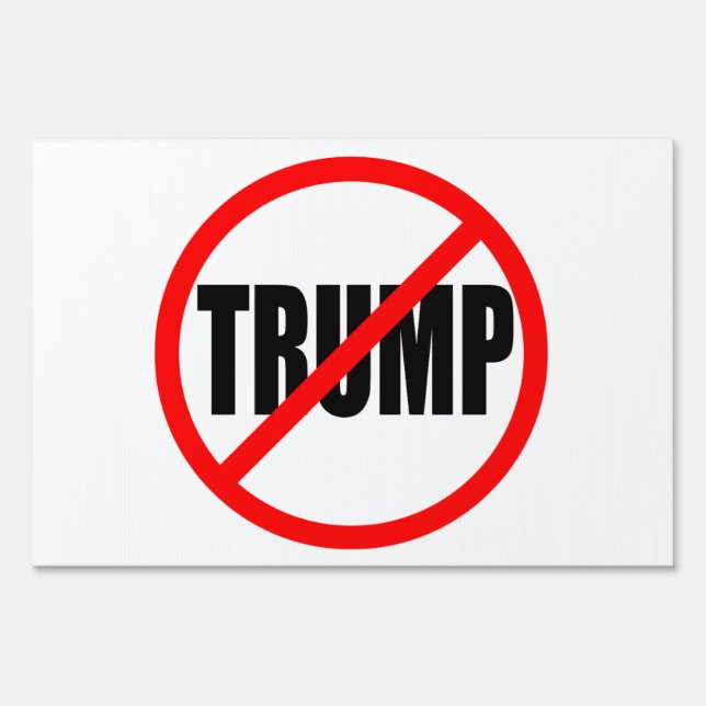 "NO TRUMP” (double-sided) Sign (Back)