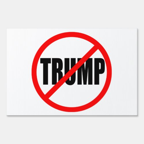 NO TRUMPâ double_sided Yard Sign