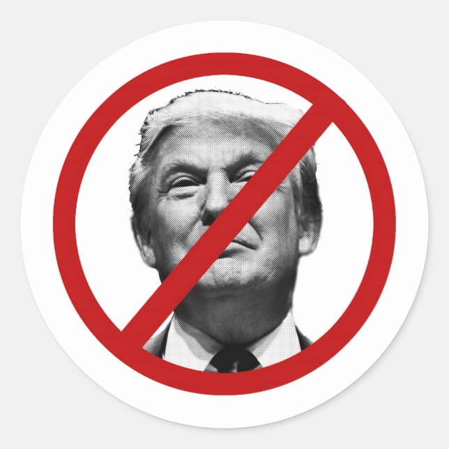 No Trump International Sign Classic Round Sticker (Front)