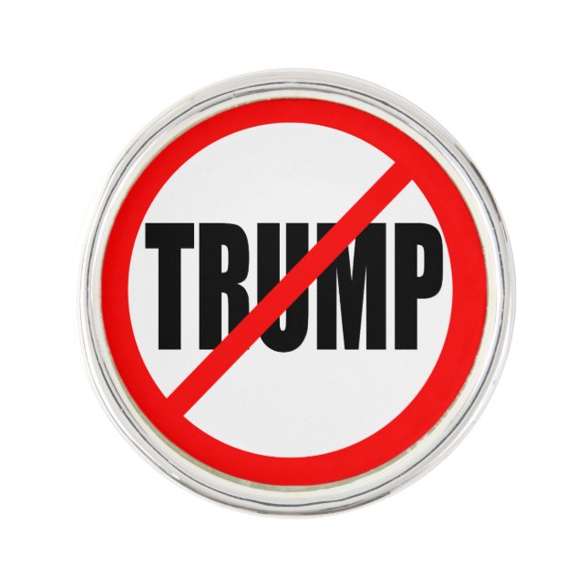 'NO TRUMP' LAPEL PIN (Front)