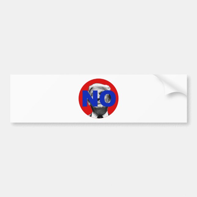 No Trump (red and blue) Bumper Sticker (Front)