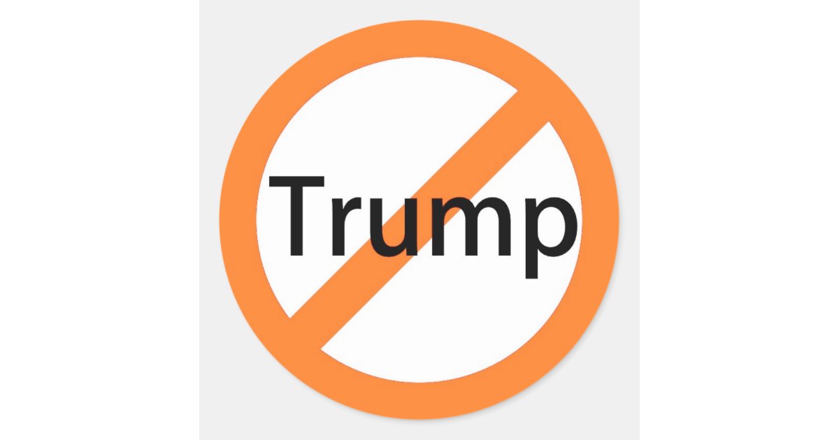 No Trump sticker | Zazzle.com