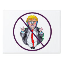No Trump Yard Sign