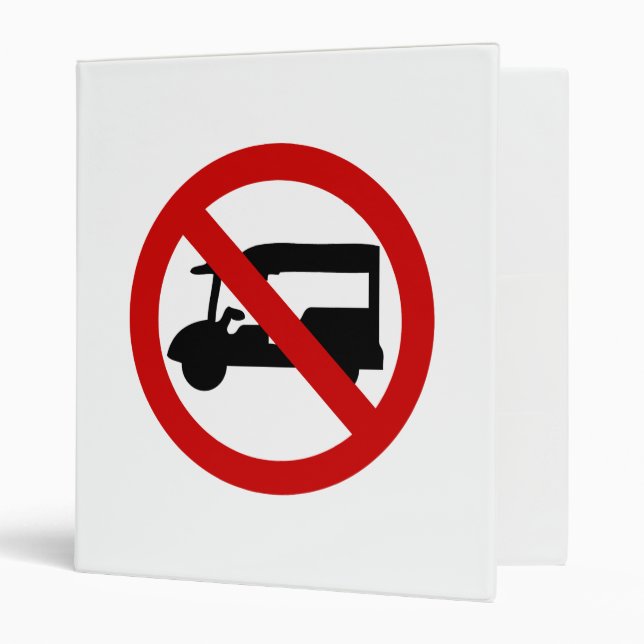 NO Tuk-Tuk TAXI ⚠ Thai Road Sign ⚠ 3 Ring Binder (Front/Inside)