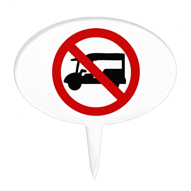 NO Tuk-Tuk TAXI ⚠ Thai Road Sign ⚠ Cake Topper (Front)