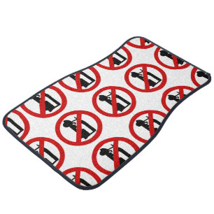 NO Tuk-Tuk TAXI ⚠ Thai Road Sign ⚠ Car Floor Mat