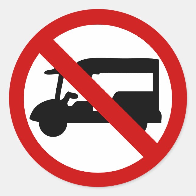 NO Tuk-Tuk TAXI ⚠ Thai Road Sign ⚠ Classic Round Sticker (Front)