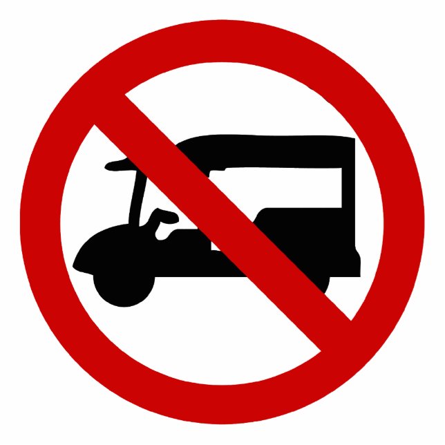 NO Tuk-Tuk TAXI ⚠ Thai Road Sign ⚠ Cutout (Front)