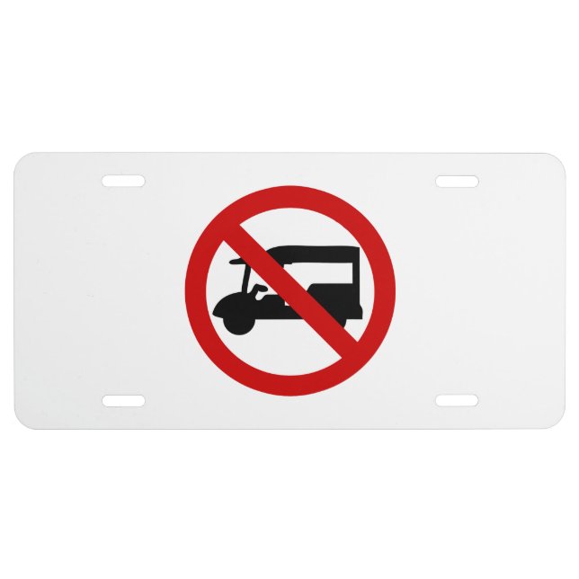 NO Tuk-Tuk TAXI ⚠ Thai Road Sign ⚠ License Plate (Front)
