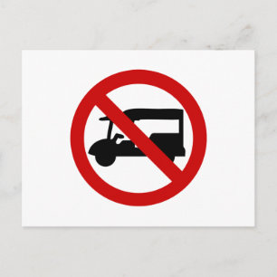 NO Tuk-Tuk TAXI ⚠ Thai Road Sign ⚠ Postcard