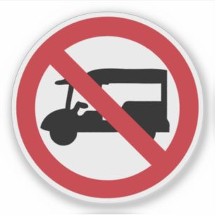 NO Tuk-Tuk TAXI ⚠ Thai Road Sign ⚠ Sticker