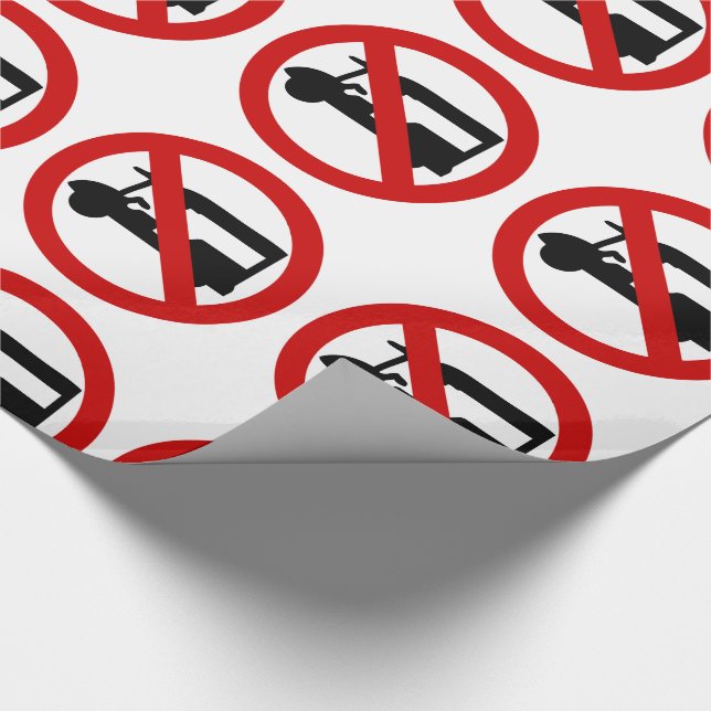 NO Tuk-Tuk TAXI ⚠ Thai Road Sign ⚠ Wrapping Paper (Corner)