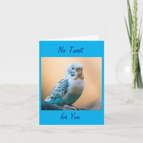 NO TWEET ONLY A CARD WILL DO FOR BIRTHDAY  CARD