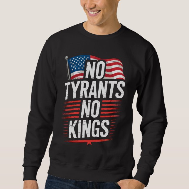 No Tyrants No Kings Patriotic Freedom Activism Tee (Front)