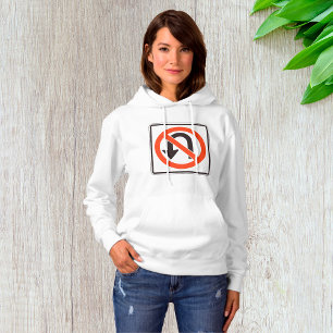 No U-Turn Sign Traffic Safety Road Symbol Hoodie