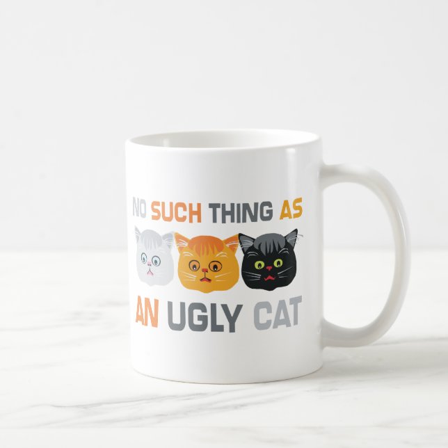 No Ugly Cats Coffee Mug (Right)