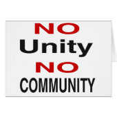 No unity no community (Front Horizontal)