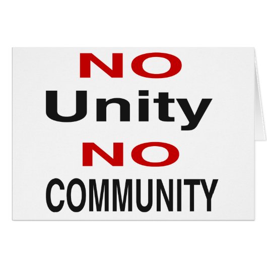 No unity no community (Front Horizontal)