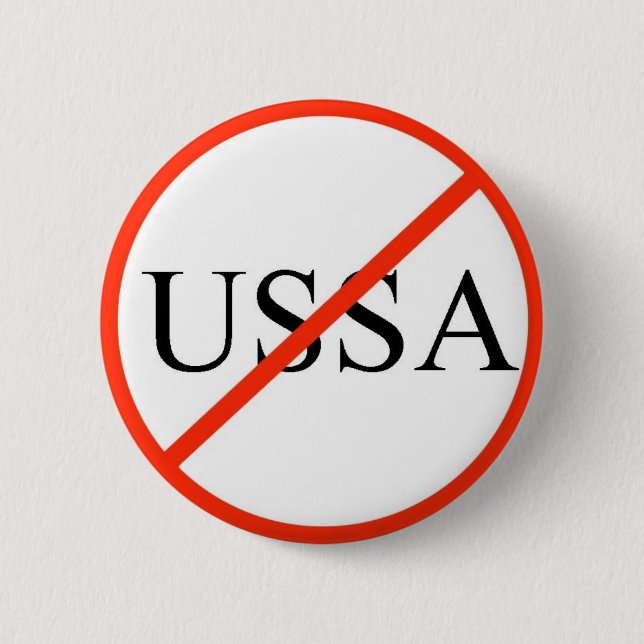 No USSA Pinback Button (Front)