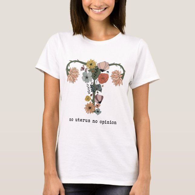No Uterus No Opinion Feminist Pro Choice Women's R T-Shirt (Front)