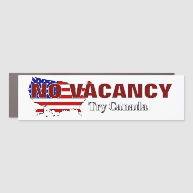 No Vacancy - Secure The Border Car Magnet (Front)