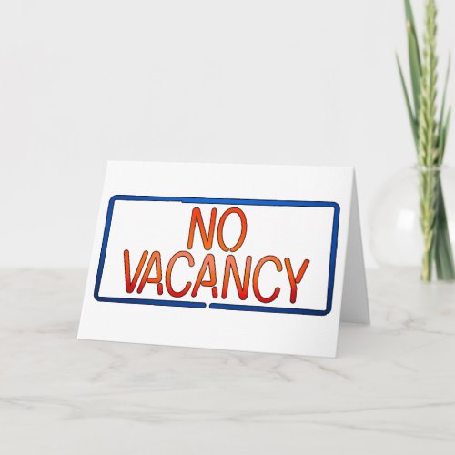 No Vacancy Sign Pregnancy and Relationship Status Announcement