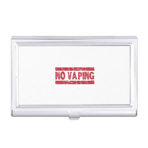 No Vaping Red Ink Stamp Business Card Case