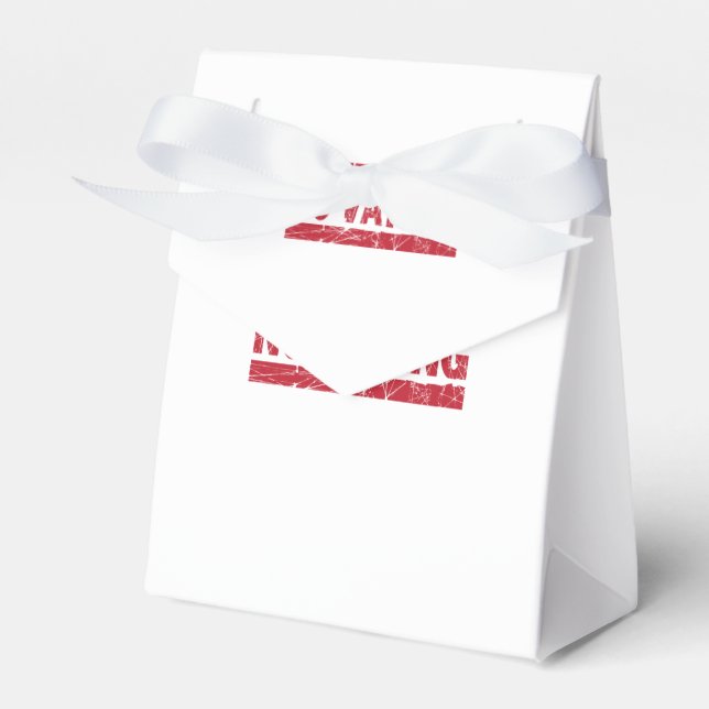 No Vaping Red Ink Stamp Favor Boxes (Front Side)