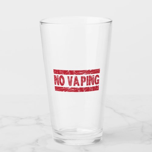 No Vaping Red Ink Stamp Glass