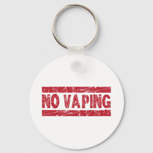 No Vaping Red Ink Stamp Keychain