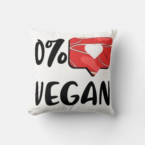 No Vegan Throw Pillow