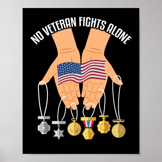 No Veteran fights alone Poster (Front)
