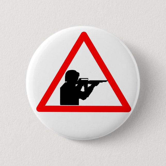 No violence pinback button (Front)