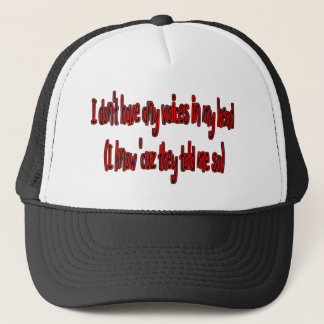 no voices in my head funny trucker hat