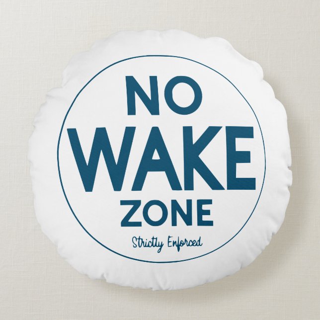 No Wake Zone Lakehouse Pillow (Front)