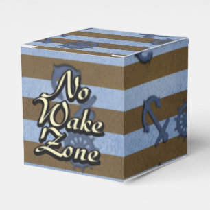 No Wake Zone Nautical Ship Anchors And Wheels Favor Boxes