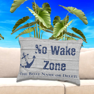 No Wake Zone Decorative Throw Pillows HOLIDAYS 2024 Zazzle