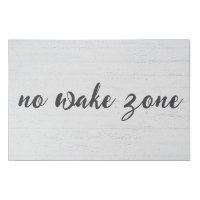 No Wake Zone Text On Wood