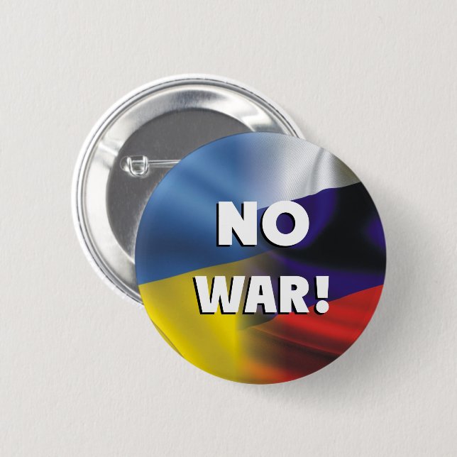 No war between Russia and Ukraine.  Button (Front & Back)