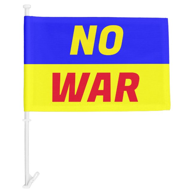 NO WAR Car Flag (Front)