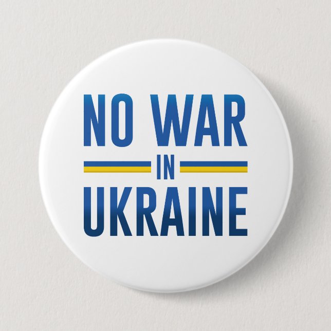 No War In Ukraine Button (Front)