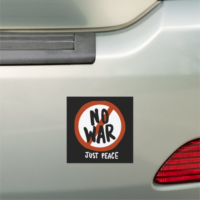 No War Just Peace Car Magnet (In Situ)